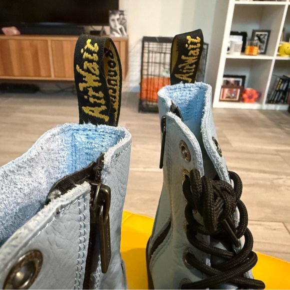 Dr. Martens Jadon III Boots M5 W6 Pisa Soft Leather Platform Combat Blue - Picture 4 of 9